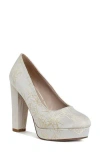 London Rag Jastour Platform Pump In Beige