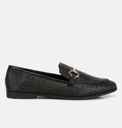 London Rag Jiro Horsebit Detail Flat Loafers In Black