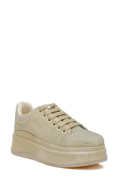 London Rag Jitter Bug Platform Sneaker In Beige
