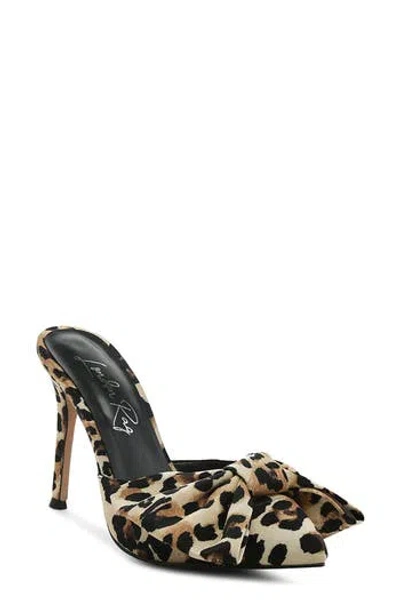 London Rag Joelle Leopard Bow Mule Pump