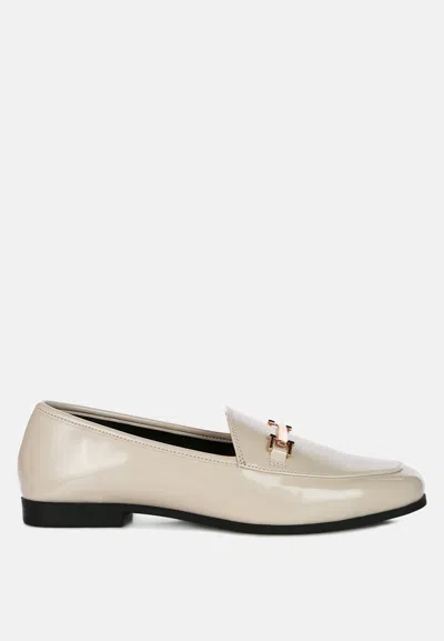 London Rag Jolan Faux Leather Semi Casual Loafers In White
