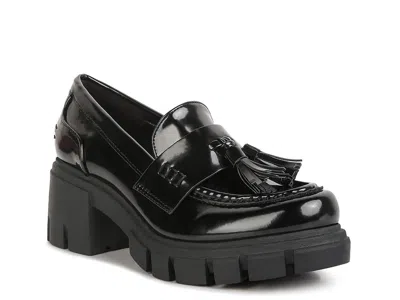 London Rag Jonah Platform Loafer In Black