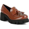 London Rag Jonah Tassel Loafer Pump In Tan