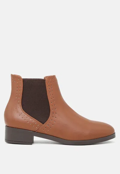 London Rag Kimberly Chelsea Boots In Brown
