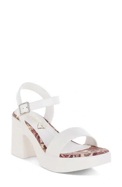 London Rag Kolata Platform Sandal In White