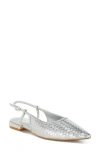 London Rag Kurina Pointed Toe Flat In Silver