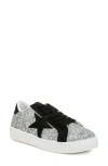 London Rag Kyniska Glitter Sneaker In Silver/black