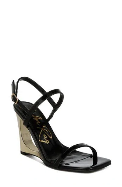 London Rag Ladra Wedge Sandal In Black