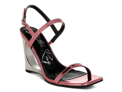 London Rag Ladra Wedge Sandal In Pink