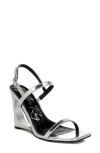 London Rag Ladra Wedge Sandal In Silver