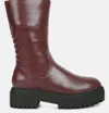 London Rag Lewisa Panelled Lug Sole Boots In Red