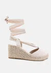 London Rag Little Mary Strappy Wedge Heel Sandals In White