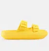 London Rag Loma Hovercraft Buckled Slides In Yellow