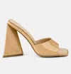 London Rag Lovebug Triangular Block Heel Sandals In Beige