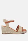 London Rag Lucas Raffia Wedge Heel Espadrilles In Multi