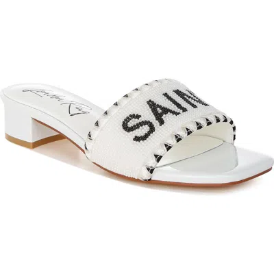 London Rag Lumina Beaded Sandal In White