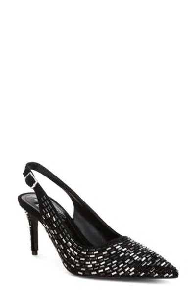 London Rag Lutina Mirrored Jewel Slingback Pump In Black