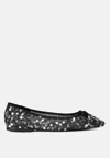 LONDON RAG LYSANDER SEQUIN EMBELLISHED SHEER BALLET FLATS