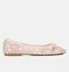 London Rag Lysander Sequin Embellished Sheer Ballet Flats In Pink