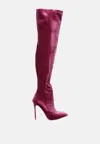 London Rag Madmiss Stiletto Calf Boots In Red