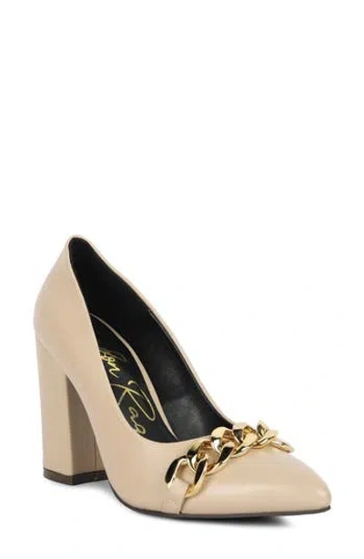 London Rag Majesty Block Heel Pump In Beige