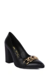 London Rag Majesty Block Heel Pump In Black