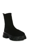 London Rag Mallow Knit Lug Sole Boot In Black