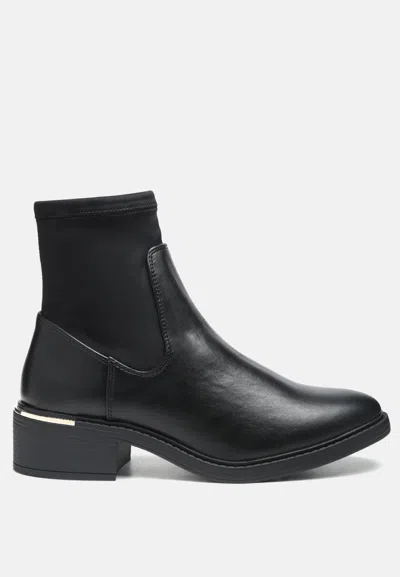 London Rag Minns Heeled Sock Boots In Black