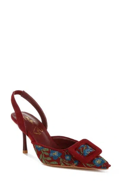 London Rag Miraya Pointed Toe Pump In Burgundy