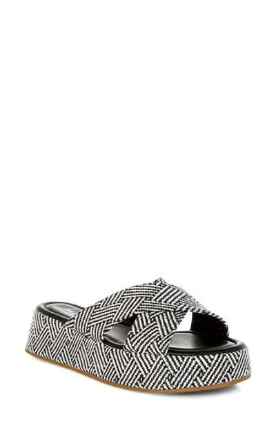 London Rag Modura Flatform Slide Sandal In Black