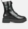 London Rag Molsh Faux Leather Ankle Biker Boots In Black