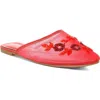 London Rag Nahra Embellished Mesh Mule In Red
