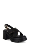 London Rag Nambo Lug Sole Sandal In Black
