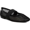 London Rag Nayela Mesh Mary Jane Flat In Black