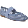 London Rag Nayela Mesh Mary Jane Flat In Blue