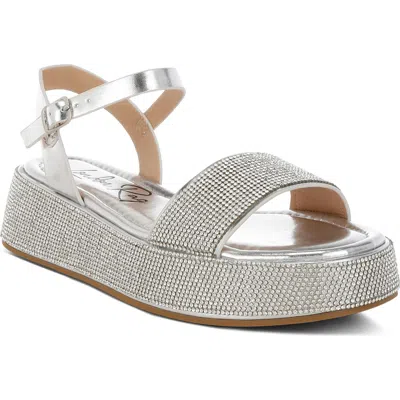 London Rag Nensis Platform Sandal In Silver