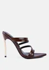 London Rag New Affair Croc Metal High Heeled Sandals In Multi
