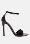 London Rag New Flame Ankle Strap High Heeled Sandals In Brown