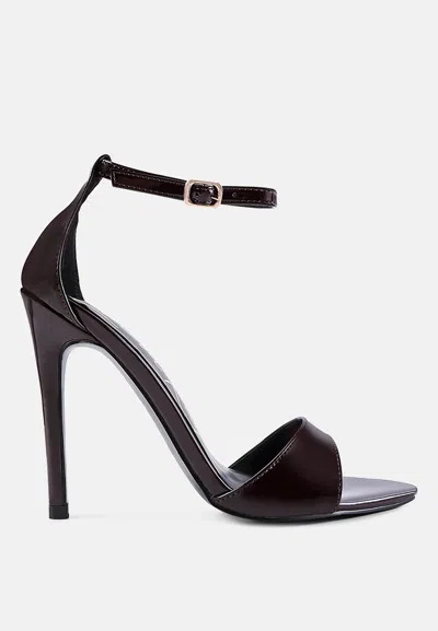 London Rag New Flame Ankle Strap High Heeled Sandals In Brown