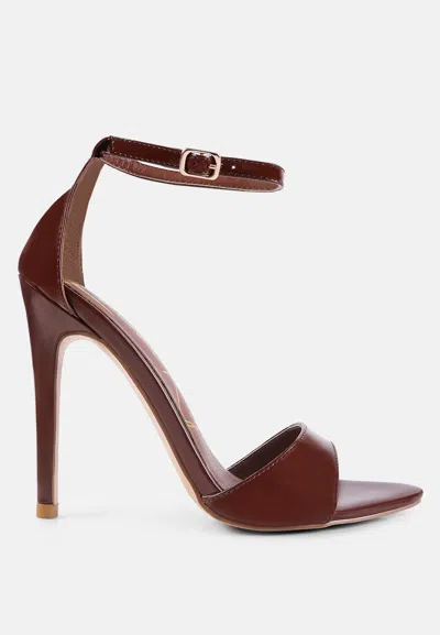 London Rag New Flame Ankle Strap High Heeled Sandals In Red