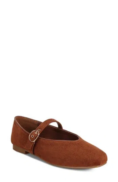 London Rag Ninily Leather Mary Jane Flat In Brown