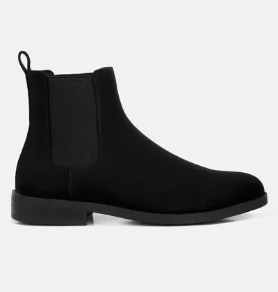 London Rag Nitro Micro Suede Chelsea Boots In Black