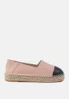 London Rag Noel Two Tone Slip-on Espadrilles In Black