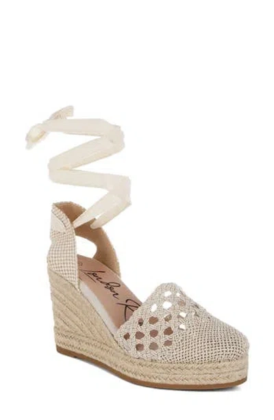 London Rag Nomader Wedge Sandal In Neutral