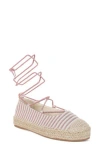 London Rag Oplin Espadrille Ankle Wrap Flat