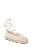 London Rag Oplin Espadrille Ankle Wrap Flat
