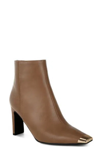 London Rag Orca Faux Leather Bootie In Brown