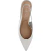 London Rag Pentas Kitten Heel Slingback Pump In Silver
