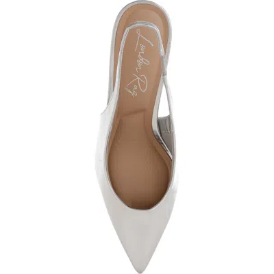 London Rag Pentas Kitten Heel Slingback Pump In Silver