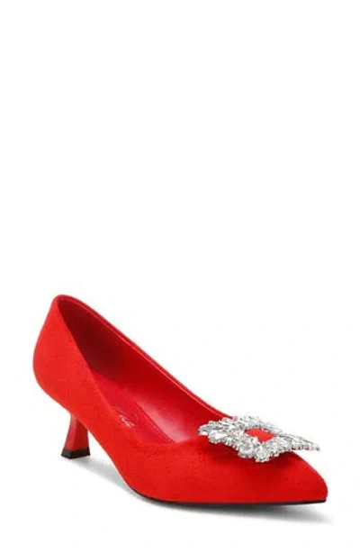 London Rag Peyton Pointed Toe Pump In Red